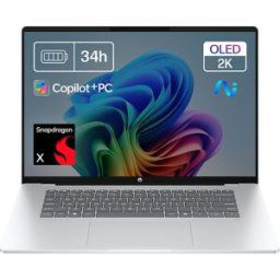 HP Portátil OmniBook 5 16-bf0000ns Copilot+PC, QC Snapdragon X1-26-100, 16GB, 512GB SSD, 16' OLED, W11. Plata