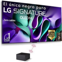 LG TV OLED Signature 246 cm (97') OLED97M49LA 4K Inalámbrico con Smart TV WebOS24 para instalar en pared con soporte incluid (Reacondicionado Grado A). Negro / Plata