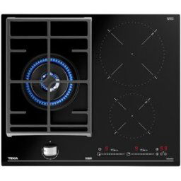 Teka Placa gas mixta 1 quemador y 2 zonas de inducción - JZC 63312 ABNBK. Cristal negro