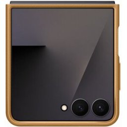 Samsung Funda de Cuero Vegano marrón para Galaxy Z Flip7. Marrón