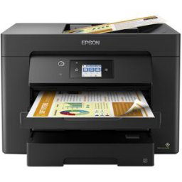 Epson Impresora Multifunción tinta WorkForce WF-7830DTWF, Wi-Fi, Fax e impresión A3. Negro