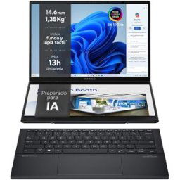 Asus Portátil Zenbook DUO OLED UX8406CA-PZ155W, Intel Core Ultra 9, 32GB, 1TB SSD, 14', W11. Gris