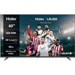 HAIER TV LED 101 cm (40') H40K85EFX Full HD, Smart Google TV, HDR10. Negro