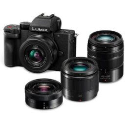 Panasonic Cámara Micro 4:3 Lumix DC-G100D + Objetivos H-FS12032E-K , H-FS45150EKA y H-H025E-K.