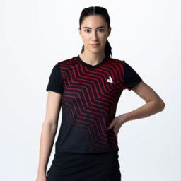 Joola Camiseta de tenis de mesa de mujer TEAM 25 LADY . Negro / Rojo L