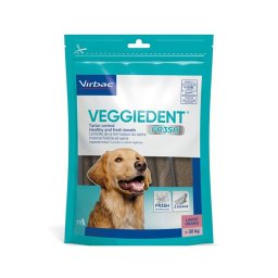 VEGGIEDENT Fresh snacks dentales vegetales para perros - 15 x 35 g L para perros grandes (>30 kg)