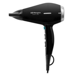 Secador de Pelo Profesional Iónico Orbegozo SE 2400 2400W 3 Temperaturas 2 Velocidades con Difusor y Concentrador Negro