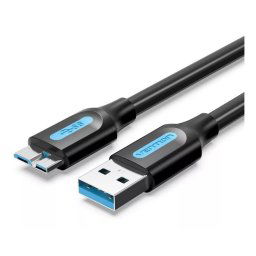 Vention Cable USB 3.0 para Discos Duros Externos 10W 50cm Negro