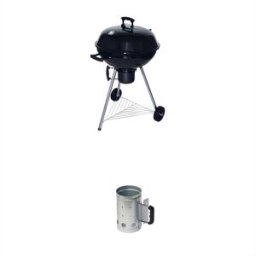 sweeek Barbacoa de carbón con chimenea de encendido, negro