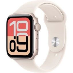Apple Watch SE 3 GPS 44mm Aluminio blanco estrella con Correa Deportiva Blanco Estrella (S/M). Aluminio Blanco Estrella