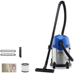 Nilfisk Aspirador Agua/Polvo Buddy II 18 l Inox. Inox / Azul niño