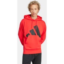 Adidas Sudadera de hombre con capucha Essentials Big Logo French Terry . Rojo S