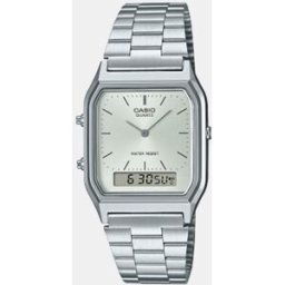 Casio Reloj hombre Vintage AQ230A7AMQYES de acero. Plata