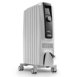 Radiador Eléctrico DeLonghi TRD50615 1500W compacto con termostato programable y ruedas Smart Set