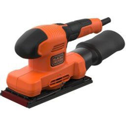 Black & Decker Lijadora Eléctrica Orbital 150W + 1 Hoja Lija. Naranja / Negro