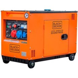 Black & Decker Generador Eléctrico Motor Diesel Mono/Trifásico 5,5/7,5 kW BD-BXGND7900E. Naranja / Negro