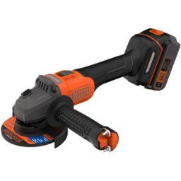 Black & Decker Mini Amoladora Brushless 18 V con 1 Batería + Cargador + 3 Discos Corte + Bolsa. Naranja / Negro