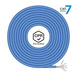 Cable de red Aisens A146-0666 Cat.7 S/FTP PIMF 500m Azul OFC LSZH AWG23 CPR Dca PoE Gigabit