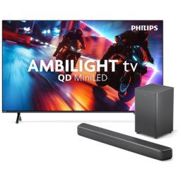 Philips Ambilight QD MiniLED 55" 55MLED920 4K UHD Smart TV Titan OS + Philips TAB5309 Barra de Sonido
