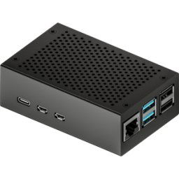 JOY-IT RPI5 CASE ALU01 - Carcasa para RASPBERRY PI 5, aluminio, negro, incl. Ventilaci&o