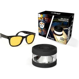 Baliza V16 Fase Light Conectada Negra con Gafas de Conducción Nocturna