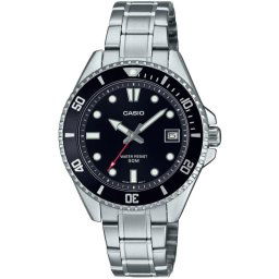 Reloj Casio Collection MDV-10D-1A1VEF display analógico/digital correa negra resistente al agua