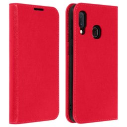 Avizar Funda Cartera Cuero Rojo para Samsung Galaxy A20e