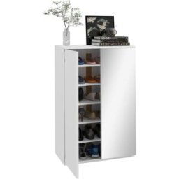 Homcom Armario de zapatos 60x32x95 cm blanco