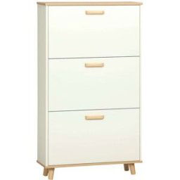 Homcom Armario de zapatos 70x23.5x122 cm blanco