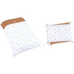 Alondra Set nórdico y protector teja para cuna de 70x140 cm