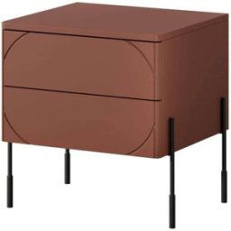 That's Write Mesita de noche con 2 cajones burdeos 49x55 cm