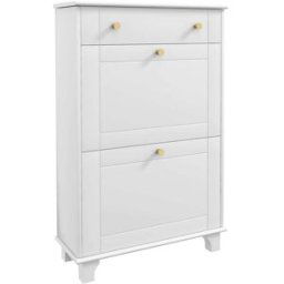 Homcom Armario de zapatos 60x23.5x98.5 cm blanco