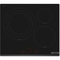 Bosch Placa de inducción con 3 zonas de cocción, sin perfiles - PID631HC1E. Negro