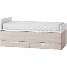 El Corte Inglés Cama nido con 2 cajones y costado izquierdo alto Mio . Blanco / Arena