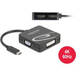 DELOCK 63129 - Adaptador USB Type-C™ para un monitor VGA, DVI, HDMI o DisplayPo