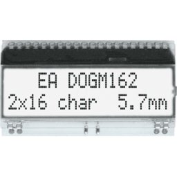 DISPLAY VISIONS EA DOGM162W-A - Módulo de texto LCD, 48,3 x 12 mm, blanco