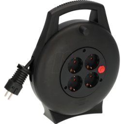 BRENNENSTUHL BRE 1093900 - Carrete de cable Vario Line, 4 tomas, cable de 10 m, negro