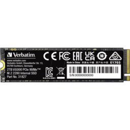 VERBATIM 31827 - Verbatim VI5000 PCIe NVMe M.2 SSD de 2 TB