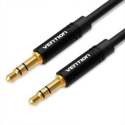 Cable de audio Vention BAKBF Jack 3.5 macho-macho 1m negro chapado oro