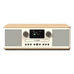Microcadena Pure Classic C-D6 Bluetooth 2x15W Blanco Roble Alarma Pantalla TFT