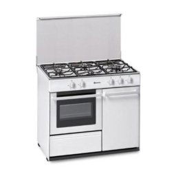 Cocina de gas con horno a gas Libre instalación Blanca 4 quemadores 90 cm encendido automático