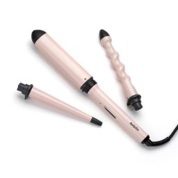 Rizador de pelo BaByliss Curl & Wave Trio LED 3 cabezales Cerámica 210°C Rosa