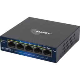 ALLNET ALLSG805P - Switch, 5 puertos, Gigabit Ethernet, PoE+