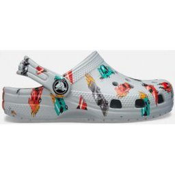 Crocs Zuecos de bebés Classic Race Cars Graphic Clog T . Gris 24-25