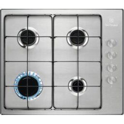 Electrolux Placa gas 4 quemadores - KGS6404SX. Inox antihuellas