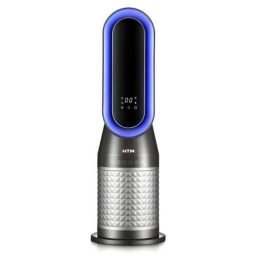 Estufa eléctrica de 2000 W con mando a distancia, display y función aire frío negra