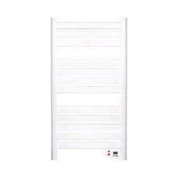 Estufa eléctrica blanca 500W pantalla LED protección sobrecalentamiento 1,5 m cable