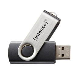 Pendrive Intenso Basic Line 16GB USB 2.0 Giratorio Negro y Plata