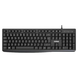 Teclado de membrana Nilox NXKBE000013 Layout ES 12 teclas multimedia USB negro