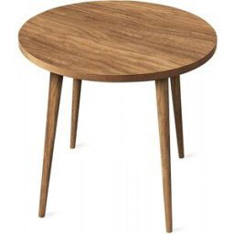 Hogar24 Mesa Misuri redonda de cocina o café, madera maciza natural encerado